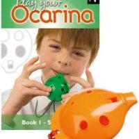 Ocarina 4-hole with book Orange