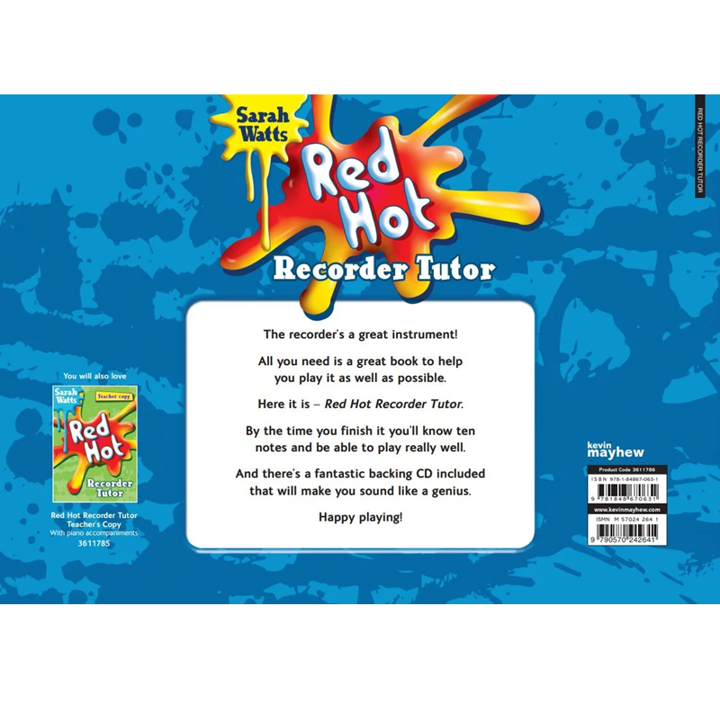 Red Hot Recorder tutor 1 - Sarah Watts (Descant Recorder) back