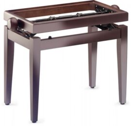 Adjustable Piano stool with gloss Mahogany finish