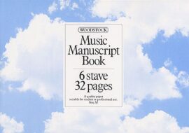 Music Manuscript Paper: 6 Stave - 32 pages (A5L Stitched)