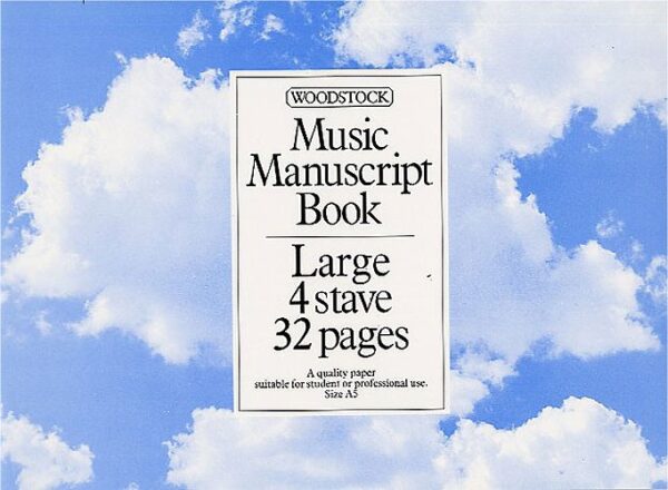 Music Manuscript Paper: 4 large Stave - 32 pages (A5L)