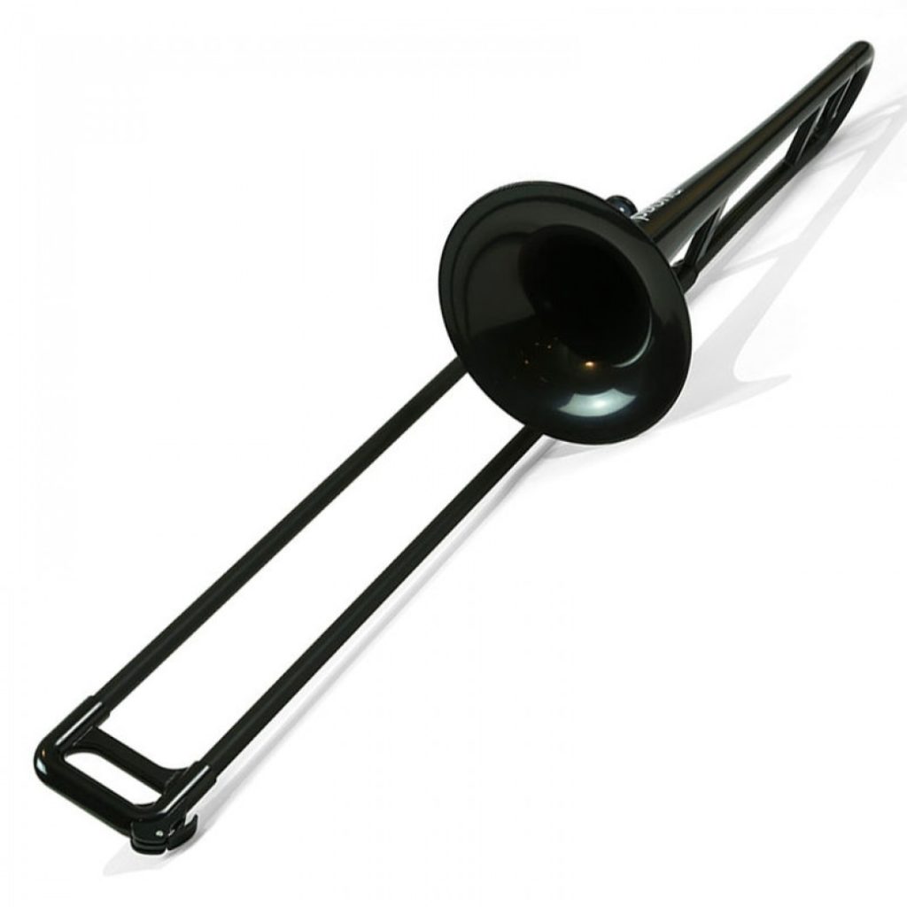pBone Plastic Trombone in Black with cover Heritage Music UK