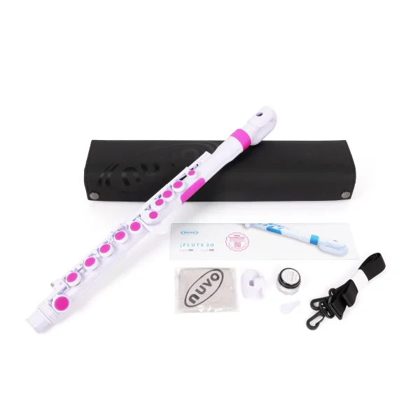 Nuvo jFlute 2.0 outfit ~ White with pink trim