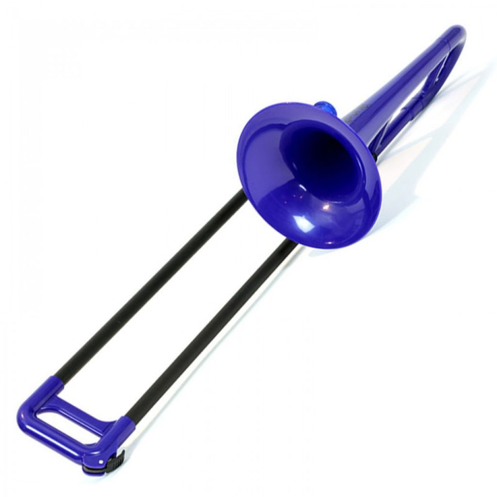pBone Mini Blue Plastic Trombone Heritage Music UK