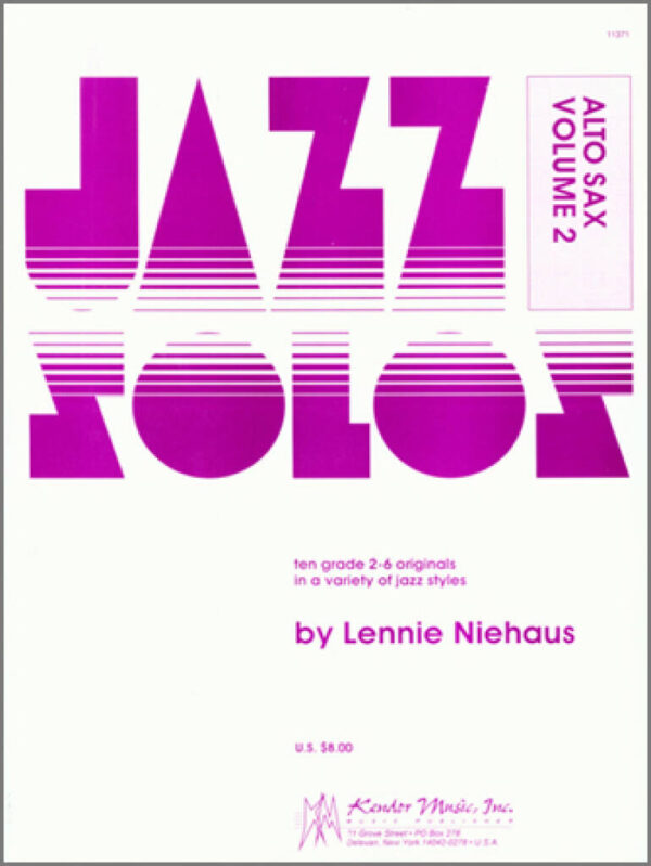 Jazz Solos Alto Sax Volume 2