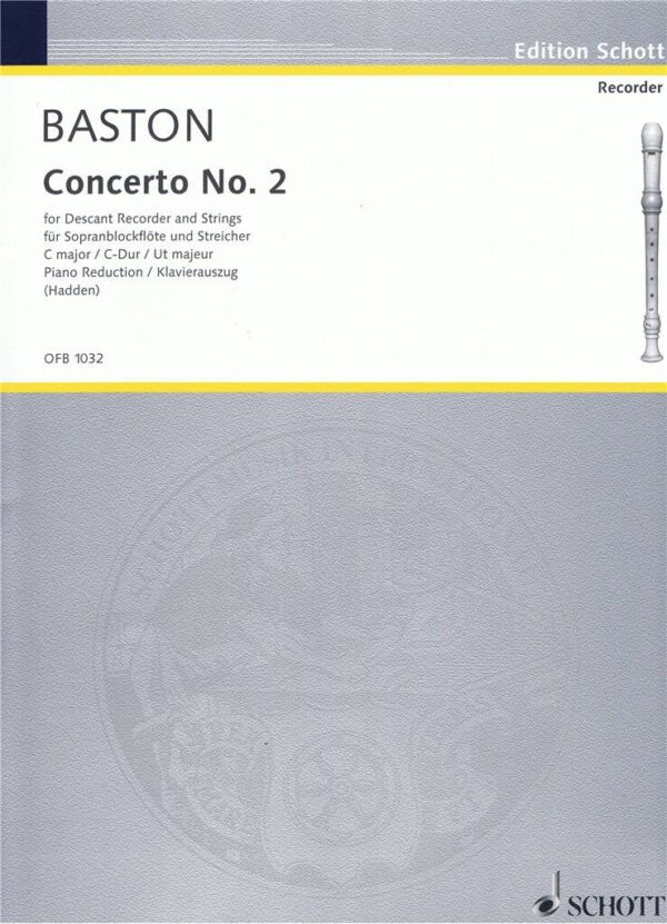 Baston Concerto No 2 for Descant Recorder & Strings