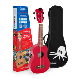 Octopus Academy soprano ukulele red